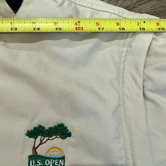 US Open Torrey Pines Jacket Mens S Beige Golf Pullover Windbreaker 2008 Vest - Picture 4 of 11